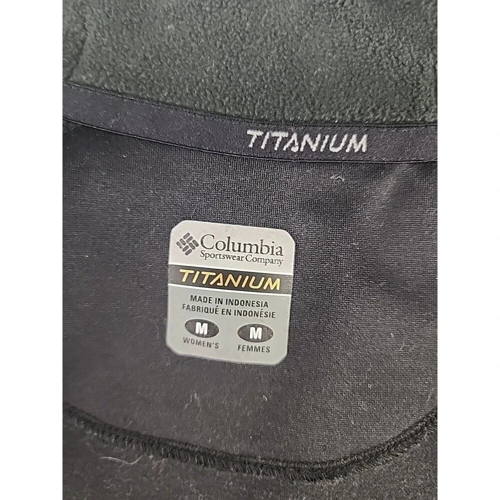Columbia Titanium Medium | Black Fleece Full Zip‎ Vest Gorpcore Outdoors Winter